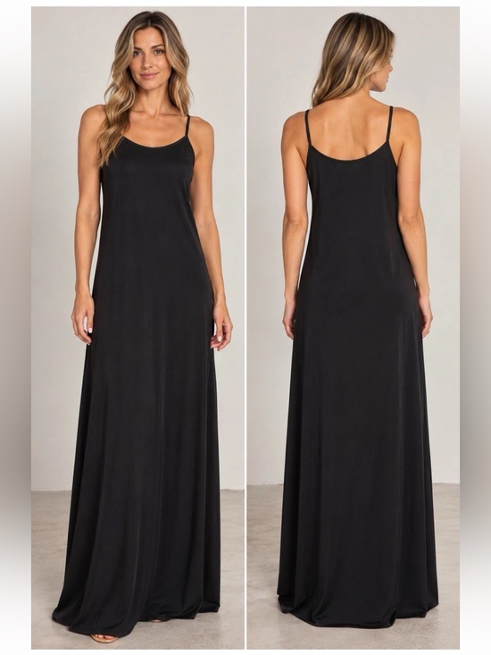 Jijil Dresses & Skirts - Jijil Couture Black Maxi Dress Size 38 US 2 Spaghetti Strap NWT $430 Designer